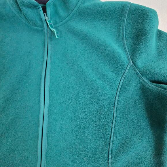 Made for Life Womens Green Full Zip Long Sleeve Fleece Jacket with Pockets Large - Picture 8 of 14